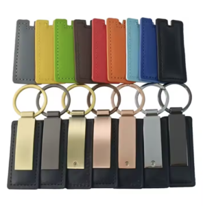Custom Ring Leather Keychains
