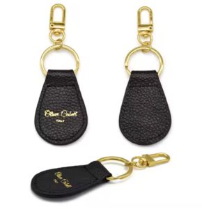 Custom Curved Rectangle Leather Keychains