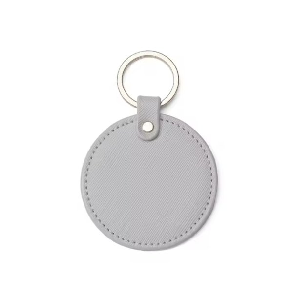 Custom Circle Leather Keychains - Image 3