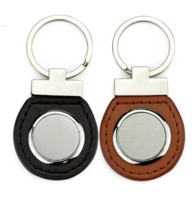 Custom Heart Leather Keychains