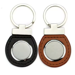 Custom Heart Leather Keychains