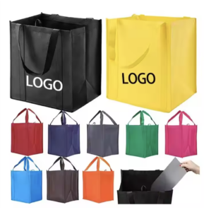 Custom Flat Pocket Non Woven Tote Bags