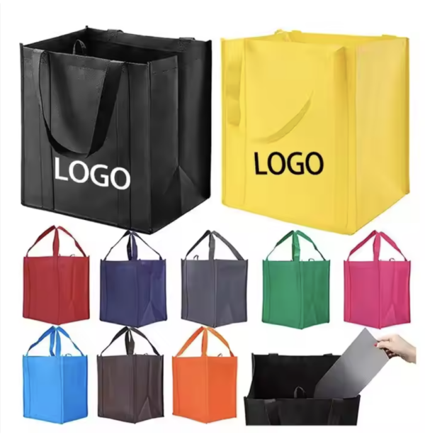 Custom Flat Pocket Non Woven Tote Bags