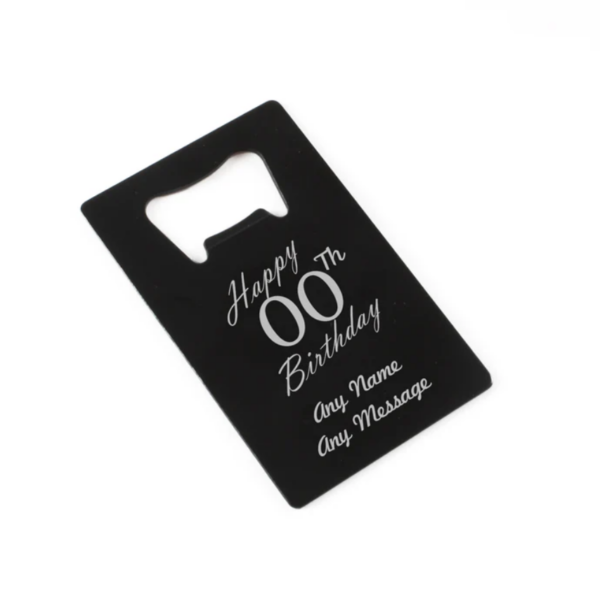 Custom Black Card Bottle Openers - Image 2