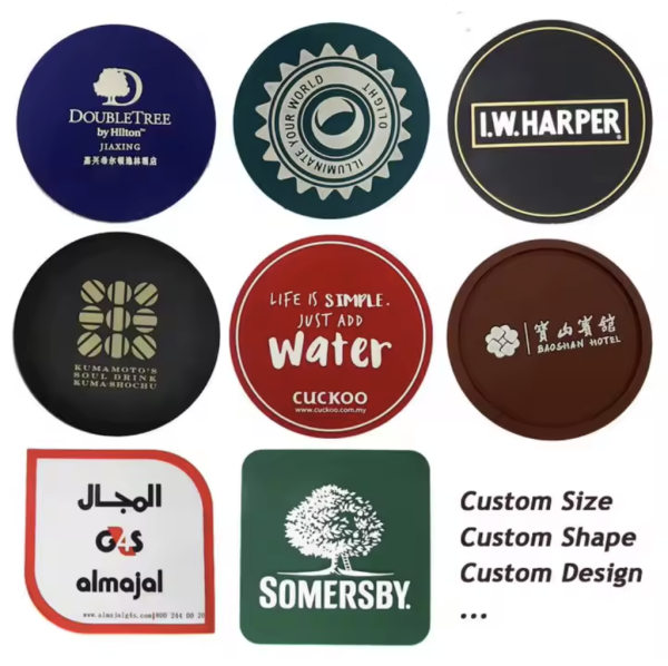 Custom Vinyl Branded Coasters