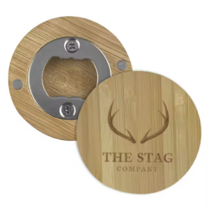 Custom Coaster Bamboo Bottle Openers