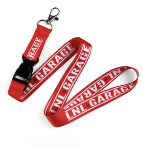 Red Woven Lanyards With Logo Custom