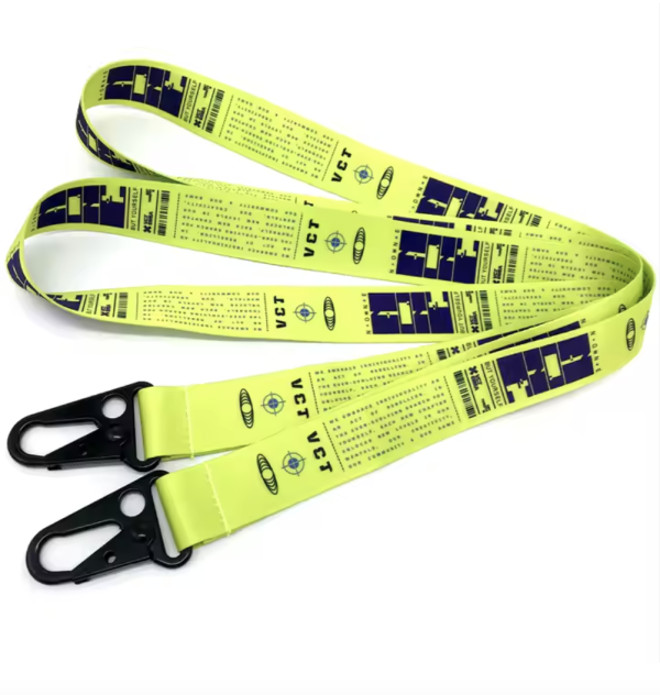 Polyester Lanyard For Id Blank Bulldog Clips