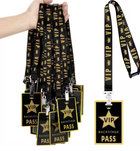 VIP Event Passes PVC Card Badge Lanyards