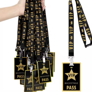 VIP Event Passes PVC Card Badge Lanyards